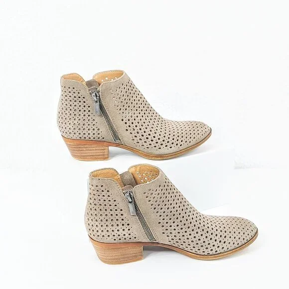 Lucky Brand Bayley2 Suede Perforated Ankle Bootie - Picture 4 of 7